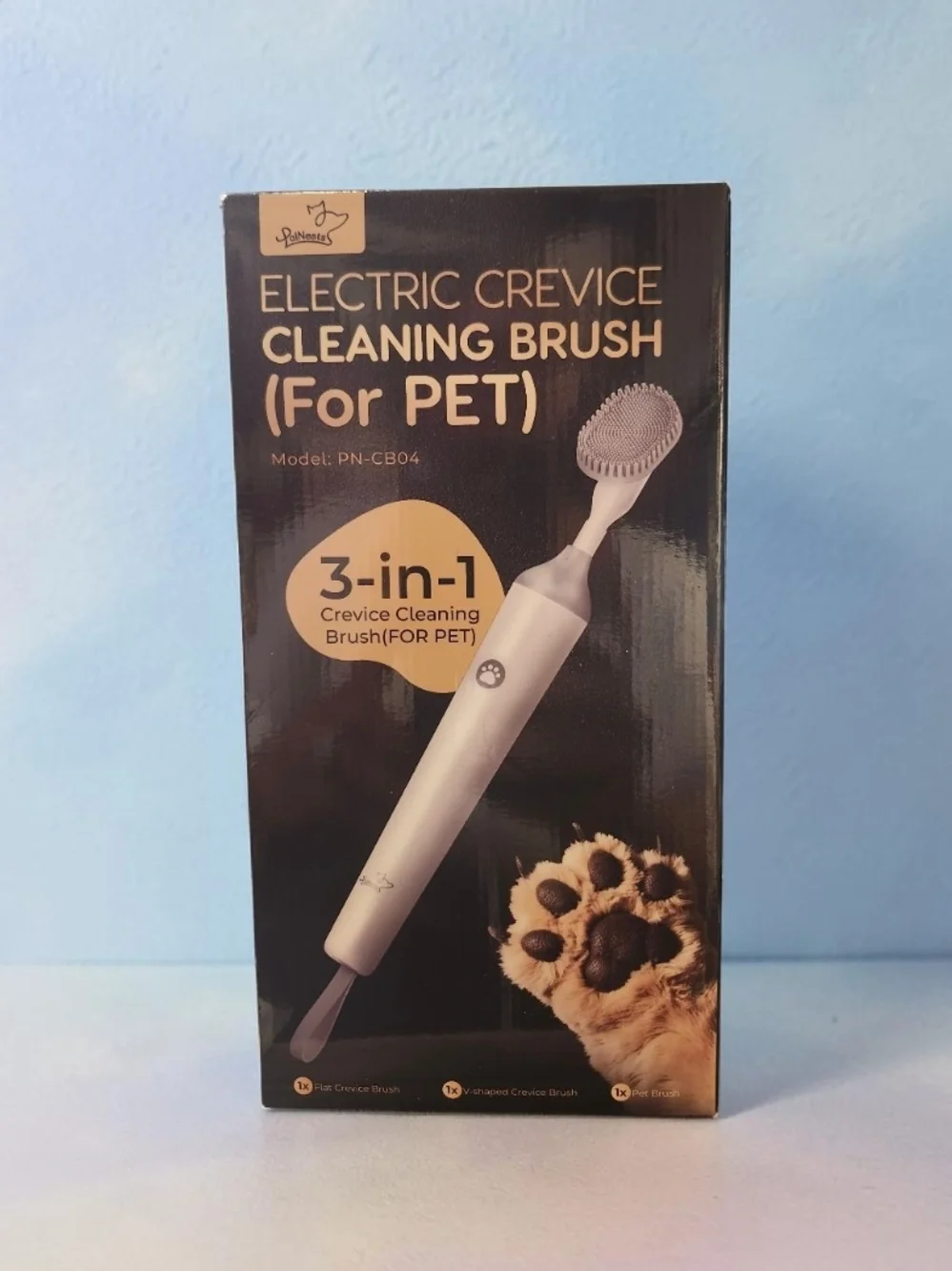 Electric Crevice Cleaning Brush for Pets - NIB